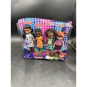 Karma’s World The Go Girls 4-Pack, Dolls with Outfits & Microphone Playset NEW